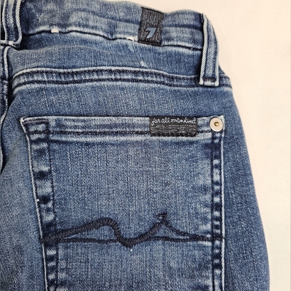 7 for all Mankind NWT Size 23 Kimmie Denim High Rise Straight Leg Jeans - Picture 4 of 12